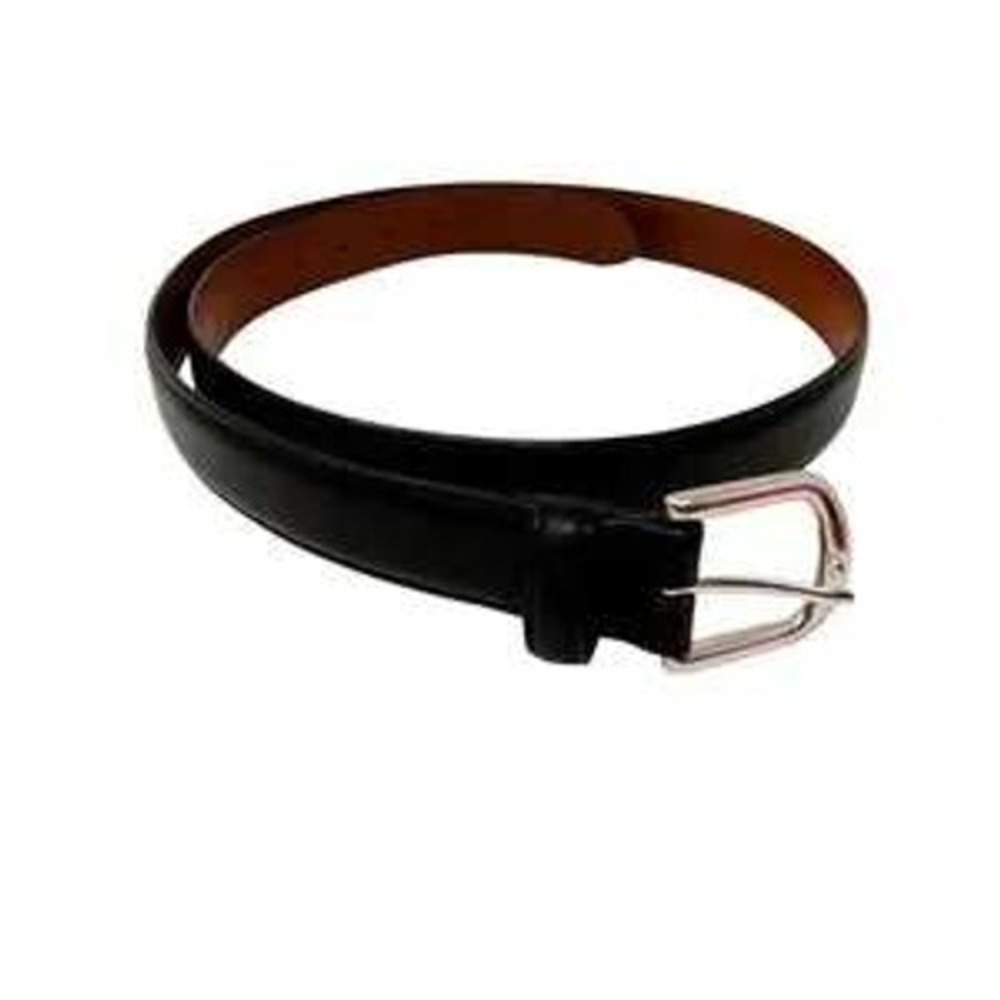 Mens Black Embossed Leather Wildlife Deer Belt‎ Silver Buckle Size 36